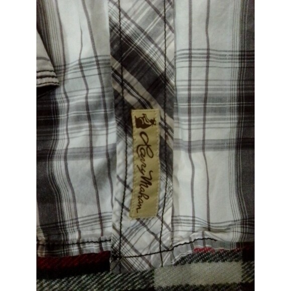 Larry Mahan Western Shirt Pearl Snap Cowboy Collection Plaid Vintage Size Medium - Picture 2 of 6